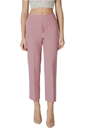 Liu Jo Femme, Pantalons, Rose, Taille: 36 FR Pantalon Court Rose à Carreaux