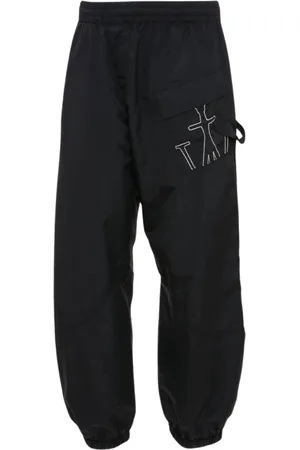 J.W.Anderson Femme, Pantalons, Noir, Taille: 36 FR Joggers Torsadés Élégants Urbains
