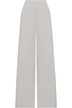 Max Mara Femme, Pantalons, Gris, Taille: 40 FR Pantalon style palazzo en polyamide