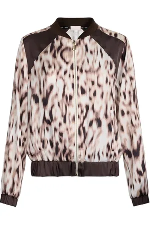 Liu Jo Femme, Vestes, Multicolore, Taille: 36 FR Bomber à imprimé animalier
