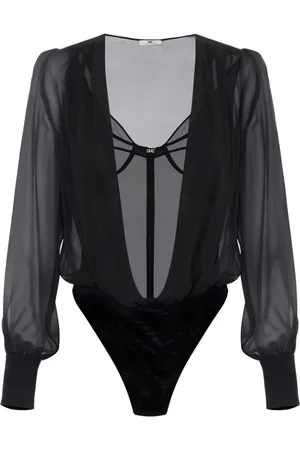 Elisabetta Franchi Femme, Tops, Noir, Taille: 40 FR Haut Noir Sophistiqué Féminin