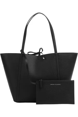 Armani Exchange Femme, Sacs, Noir, Taille: ONE Size Sac réversible en simili cuir avec logo avant