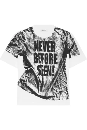 Etudes Homme, Tops, Blanc, Taille: M Illusion T-Shirt Brodé Blanc