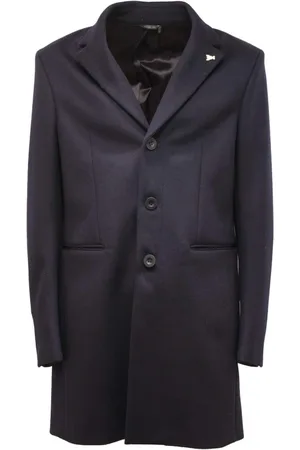 Patrizia Pepe Homme, Manteaux, Bleu, Taille: L Manteau en laine Royal Navy