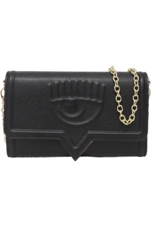 Chiara Ferragni Femme, Sacs, Noir, Taille: ONE Size Sac bandoulière en éco-cuir avec logo