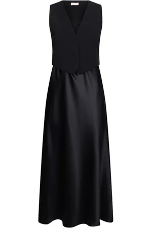 Liu Jo Femme, Robes, Noir, Taille: 38 FR Élégante Robe Midi Noire