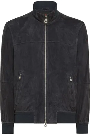 Peuterey Homme, Vestes, Bleu, Taille: XL Veste Bleue en Daim Modèle Sands