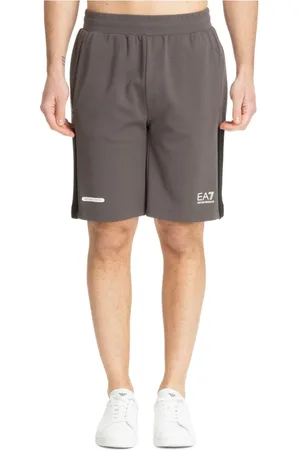 EA7 Homme, Shorts, Brun, Taille: M Shorts de piste à cordon avec logo