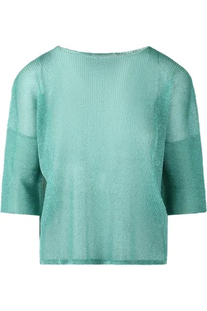 CIRCUS HOTEL Femme, Blouses et Chemises, Vert, Taille: 36 FR Haut côtelé scintillant
