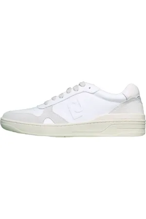 Liu Jo Homme, Chaussures, Blanc, Taille: 41 EU Baskets en Cuir avec Semelle en Caoutchouc