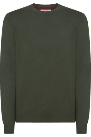 sun68 Homme, Pulls, Vert, Taille: S Pull en mélange de laine avec logo