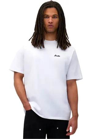 Arte Antwerp Homme, Tops, Blanc, Taille: M T-shirt Blanc en Coton avec Impression Graphique