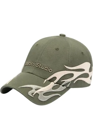 Etudes Homme, Accessoires, Vert, Taille: ONE Size Casquette de baseball Flaming Khaki