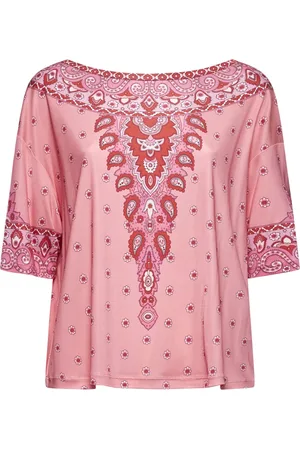 Etro Femme, Blouses et Chemises, Rose, Taille: 38 FR Top Rose à Imprimé Cachemire Floral
