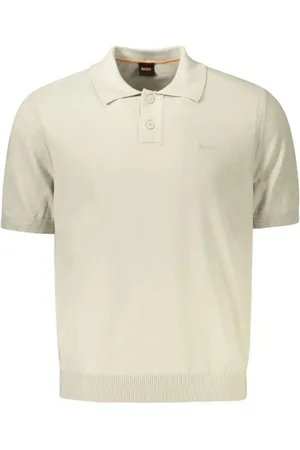 HUGO BOSS Homme, Tops, , Taille: 2XL Pull en coton brodé avec détails de boutons