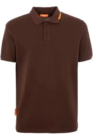 sunseeker Homme, Tops, Brun, Taille: S Polo en Coton Marron avec Logo
