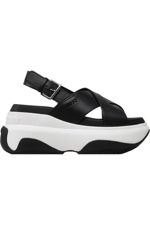 Liu Jo Femme, Chaussures, Noir, Taille: 36 EU Sandales en caoutchouc avec semelle surélevée