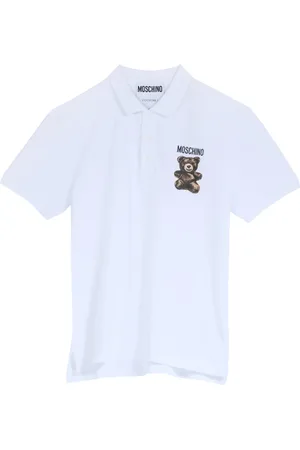 Moschino Homme, Tops, Blanc, Taille: L Adrian Polo en Coton Blanc