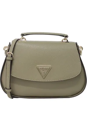 Guess Femme, Sacs, Vert, Taille: ONE Size Sac à main en simili cuir avec logo