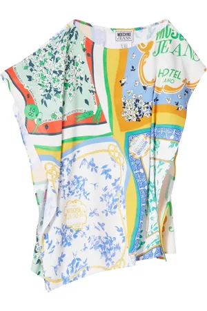 Moschino Femme, Blouses et Chemises, Multicolore, Taille: 38 FR Haut imprimé foulard multicolore