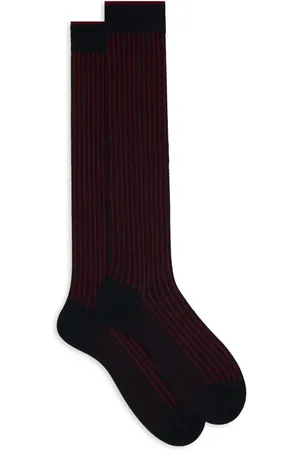 Gallo Homme, Sous-vêtements, Multicolore, Taille: L Chaussettes longues homme laine et coton bleu m?lange/poppy twin rib