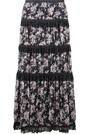 GIUSEPPE DI MORABITO Femme, Jupes, Noir, Taille: 38 FR Jupe Florale Noire