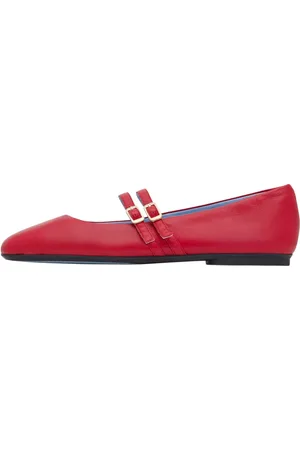 Voile blanche Femme, Chaussures, Rouge, Taille: 36 EU Ballerines en cuir Karlie