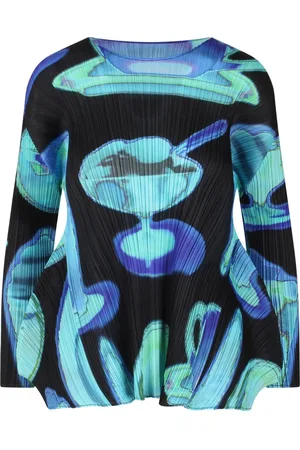 Issey Miyake Femme, Blouses et Chemises, Multicolore, Taille: 42 FR Haut Plissé Thermal Foods