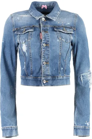 Dsquared2 Femme, Vestes, Bleu, Taille: 42 FR Vestes en Denim Italien pour Hommes
