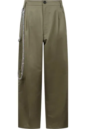 DARKPARK Femme, Pantalons, Vert, Taille: 36 FR Pantalon Large Ornée de Perles