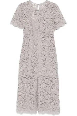 Baum und Pferdgarten Femme, Robes, Gris, Taille: 42 FR Robe Grise avec Manches Courtes