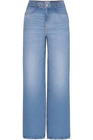 Guess Femme, Jeans, Bleu, Taille: W28 Jean large en denim tressé
