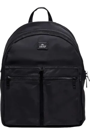 Liu Jo Homme, Sacs, Noir, Taille: ONE Size Sac à Dos en Nylon avec Logo Avant