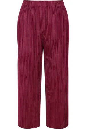 Issey Miyake Femme, Pantalons, Brun, Taille: 40 FR Pantalon Plissé de Mars