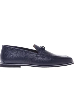 BALDININI Homme, Chaussures, Bleu, Taille: 42 EU Loafer in tumbled leather