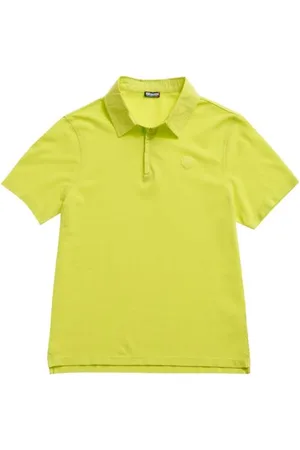 Blauer Homme, Tops, Jaune, Taille: M Polo en Coton avec Boutons