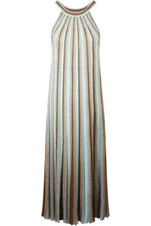 CIRCUS HOTEL Femme, Robes, Multicolore, Taille: 40 FR Robe Évasée Brillante à Col Halter