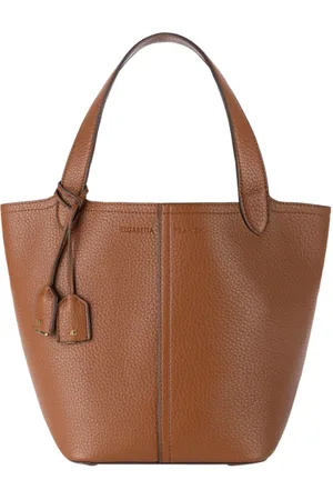 Elisabetta Franchi Femme, Sacs, Brun, Taille: ONE Size Sac Shopper Marron avec Détails Logo