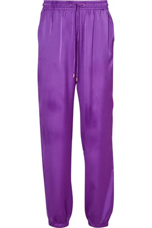 Liu Jo Femme, Pantalons, Violet, Taille: 36 FR Pantalon long en polyester à taille élastique
