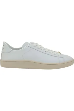 VALENTINO GARAVANI Homme, Chaussures, Blanc, Taille: 45 EU VLogo Plaque Baskets en Cuir Lacets