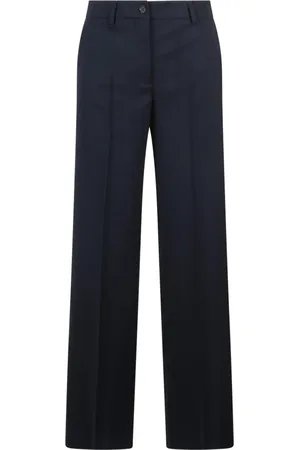 P.A.R.O.S.H. Femme, Pantalons, Bleu, Taille: 42 FR Pantalon en twill de laine extensible