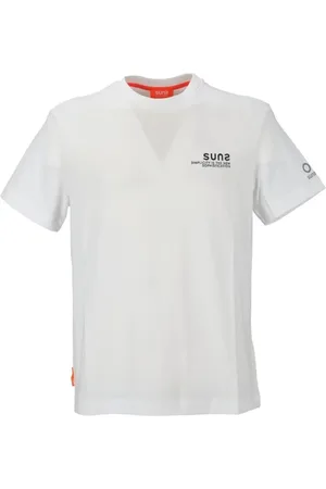 sunseeker Homme, Tops, Blanc, Taille: L T-shirt à Col Rond avec Imprimé Graphique