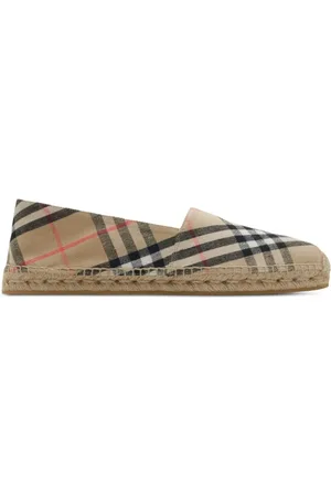 Burberry Homme, Chaussures, Multicolore, Taille: 41 EU Chaussures Plates Grises avec Motif Equestrian Knight