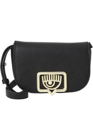 Chiara Ferragni Femme, Sacs, Noir, Taille: ONE Size Sac bandoulière en simili cuir avec logo frontal