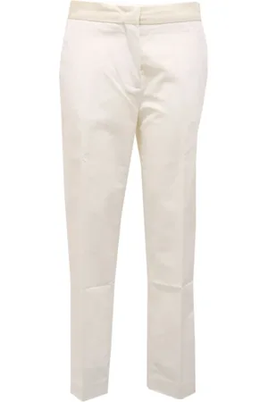 Moncler Femme, Pantalons, Blanc, Taille: 40 FR Pantalon Blanc Modèle D1