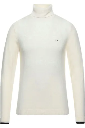 sun68 Homme, Pulls, Blanc, Taille: XL Pulls à col roulé en laine