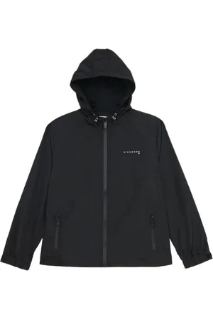 John Richmond Homme, Vestes, Noir, Taille: XL Veste en nylon avec logo frontal
