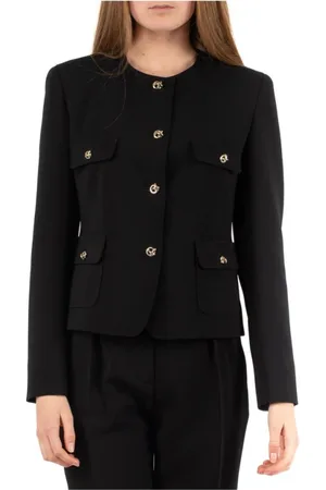Max Mara Femme, Vestes, Noir, Taille: 36 FR Élégante Veste Studio