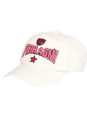 Chiara Ferragni Femme, Accessoires, Blanc, Taille: ONE Size Casquette de baseball en coton avec logo