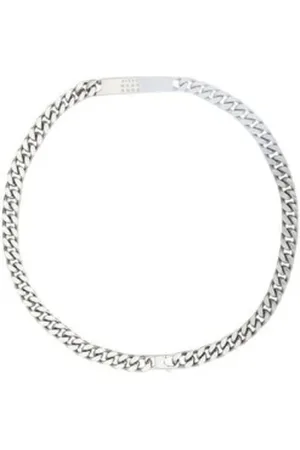 Maison Margiela Femme, Accessoires, Gris, Taille: ONE Size Collier de luxe avec logo